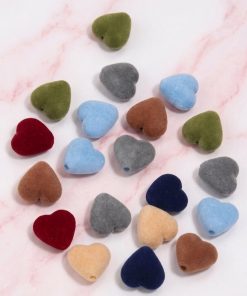 20422 - Dije Acrilico x5 pack de corazones gamuzados
