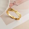 41023 - pulsera acero mariposa dorado