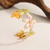 41031 - pulsera acero multiflor colores