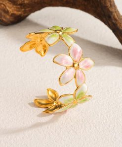 41031 - pulsera acero multiflor colores