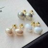 80472 - Set 3 par perlas gris-blanco-salmon