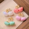 80475 - Set 4 par perlas blanco-rosa-fucsia-verde