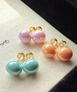 80474 - Set 3 par perlas verde-salmon-rosa