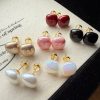 80476 - Set 6 par perlas vinotinto-rosa-negro-bronce-blanco-gris
