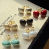 80477 - Set 6 par perlas gris-vinotinto-negro-bronce-blanco-verde