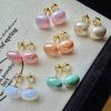 80481 - Set 6 par perlas Rosa-cobre-Salmon-Fucsia-verde-blanco