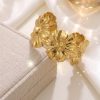 41076 - Pulsera Acero dorada multi flor
