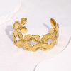 41063 - Pulsera Acero dorada multi flor