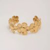 41060 - Pulsera Acero dorada multi flor