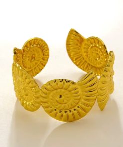 41058 - Pulsera Acero dorada multi caracol