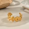 41055 - Pulsera Acero dorada multi corazon