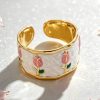 41068 - Pulsera Acero dorada tulipan