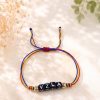 41082-4 Pulsera hilo vzla negro cuadrado