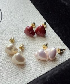 80479 - Set 3 par perlas negro-blanco-oliva