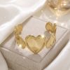 41052 - Pulsera Acero dorada multi corazon