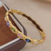 41118-2 Pulsera Acero multi cristal multicolor