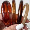 41114 - Set Pulsera Acrilica Marron