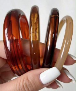 41114 - Set Pulsera Acrilica Marron