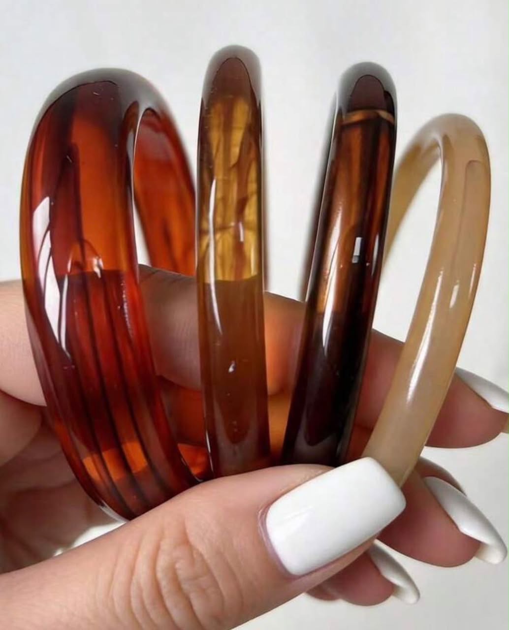 41114 - Set Pulsera Acrilica Marron