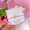 20250 - Pulsera armada mariposa con cristal
