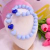 21108 - Collar chicle con corazones azul