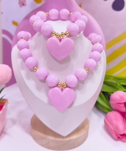 21110 - Collar chicle con balines Rosa