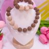 21108 - Collar chicle con balines marron bicolor  #9