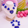 21110 - Collar chicle con corazon azul #11