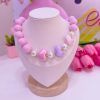 21118 - Collar chicle triple corazon escarchado