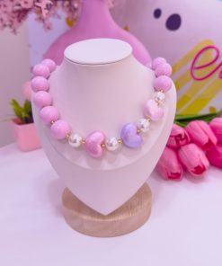 21118 - Collar chicle triple corazon escarchado