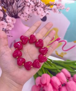 Alternative view of 21119 - Collar chicle multi corazon vinotinto