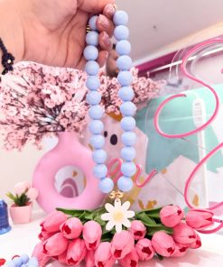 21128 - Collar chicle con flor y balines