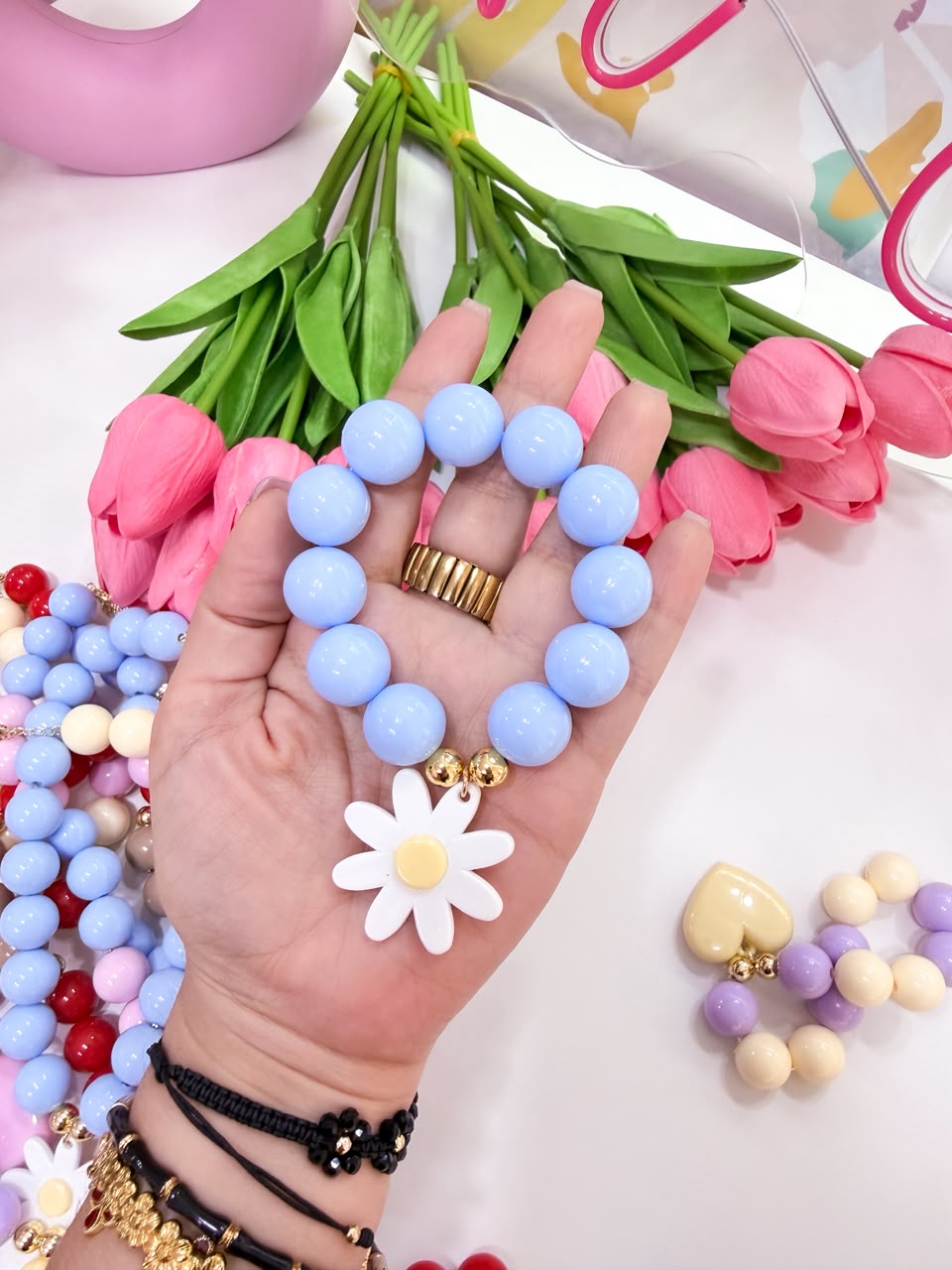 21132 - Pulsera chicle con flor
