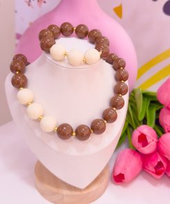 21148 - Collar chicle marron con beige