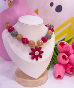 21140 - Collar chicle colorido con flor