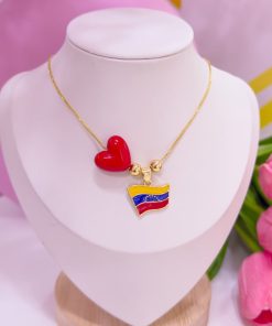 20384 - Collar armado bandera venezuela ondulada
