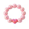 41079-1 Pulsera chicle con corazon rosado