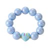 41079-3 Pulsera chicle con corazon azul claro