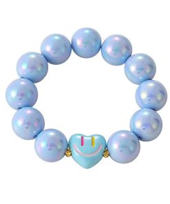 41079-3 Pulsera chicle con corazon azul claro