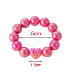 41079 - Pulsera chicle con corazon fucsia