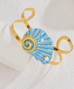41083 - Pulsera Acero caparazon esmaltado