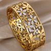 41096 - Pulsera Acero dorada multi petalo