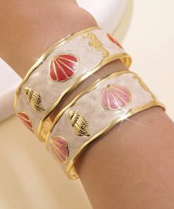 Alternative view of 41102 - Pulsera Acero dorada caparazon negro
