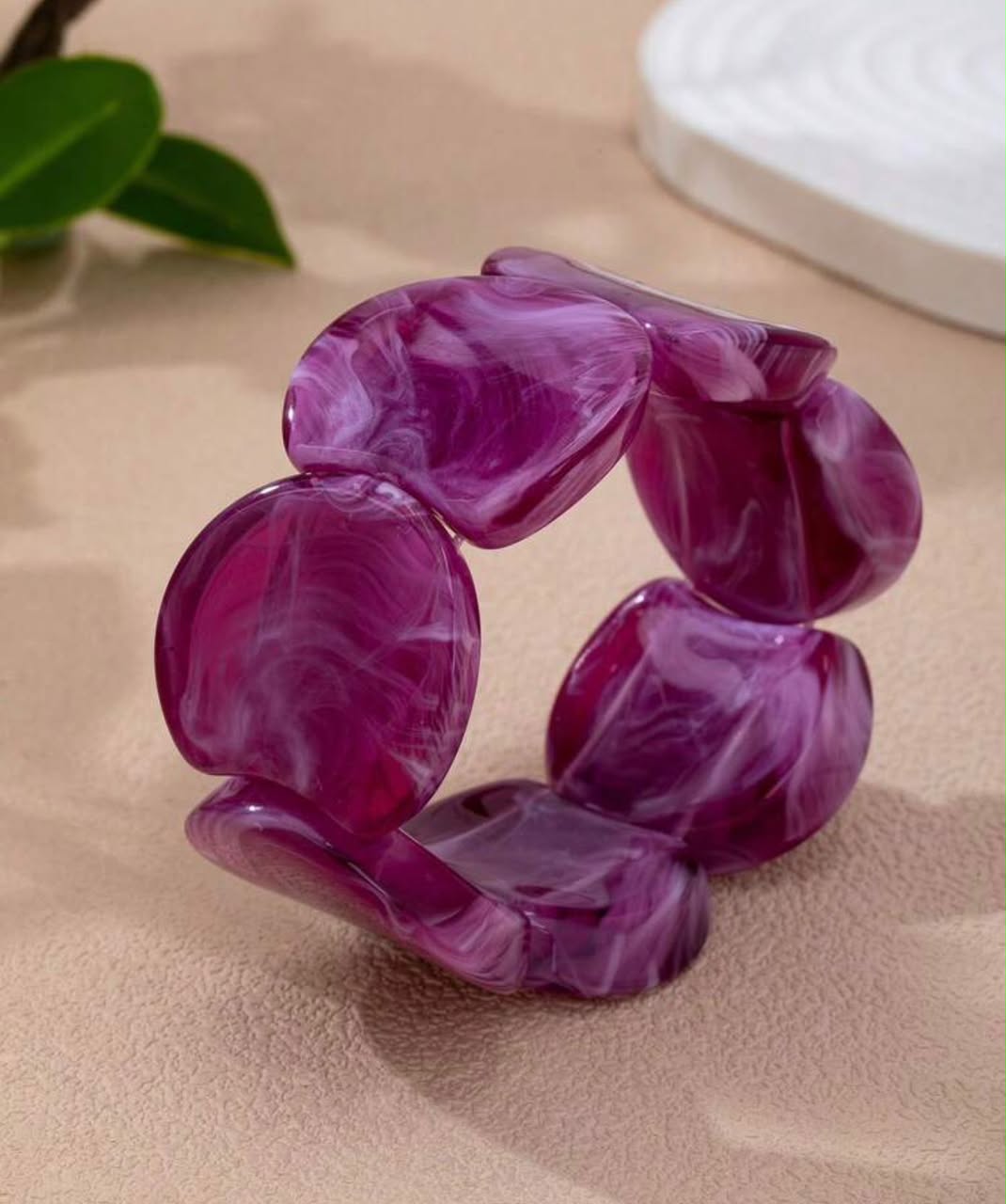 41111 - Pulsera Acrilica Morado