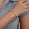 41108 - Pulsera acero dorada fina
