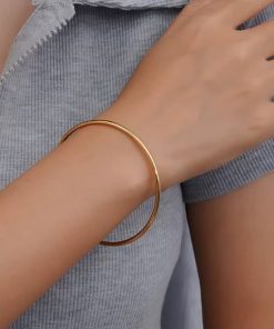 41108 - Pulsera acero dorada fina