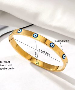41120 - Pulsera Acero multi ojos turco