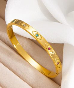 41125 - Pulsera acero multi ojos