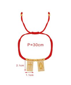 41127 - Pulsera hilo rojo multi escapulario cruz virgen