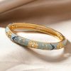 41129-2 Brazalete Acero esmaltado multi figuras azul